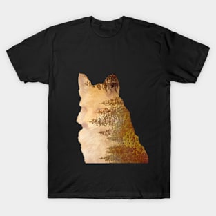 Woodland Fox double-exposure T-Shirt